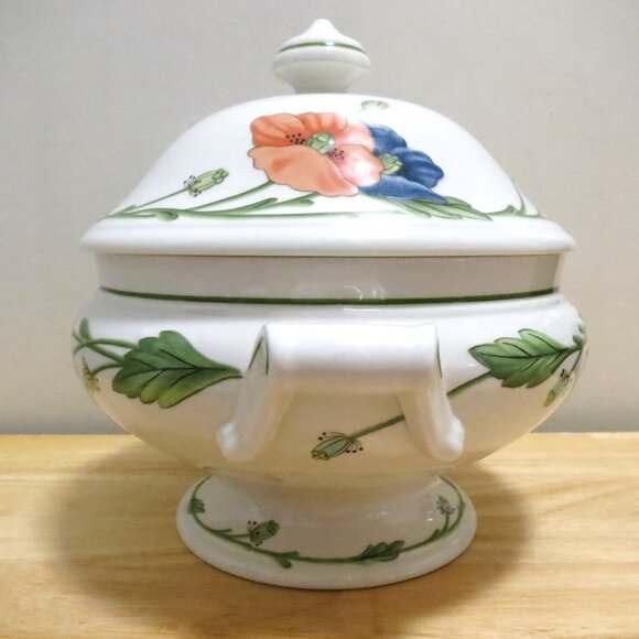 Villeroy Boch Amapola Soup Tureen w/Lid Germany 6.5" Diameter No Ladle - Picture 2 of 11